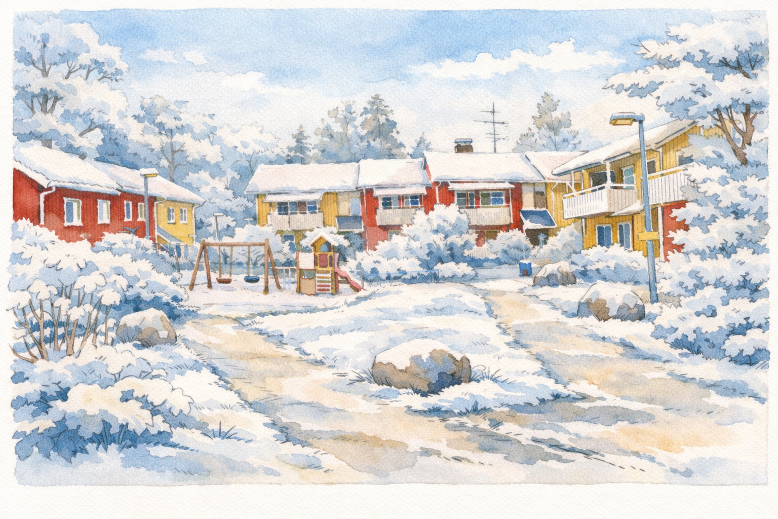 vinterbild på Käxlevägen i Stjärnhov